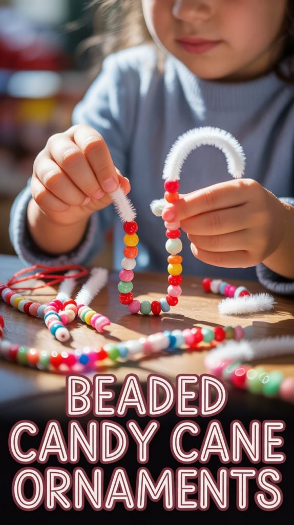 beaded candy cane ornaments