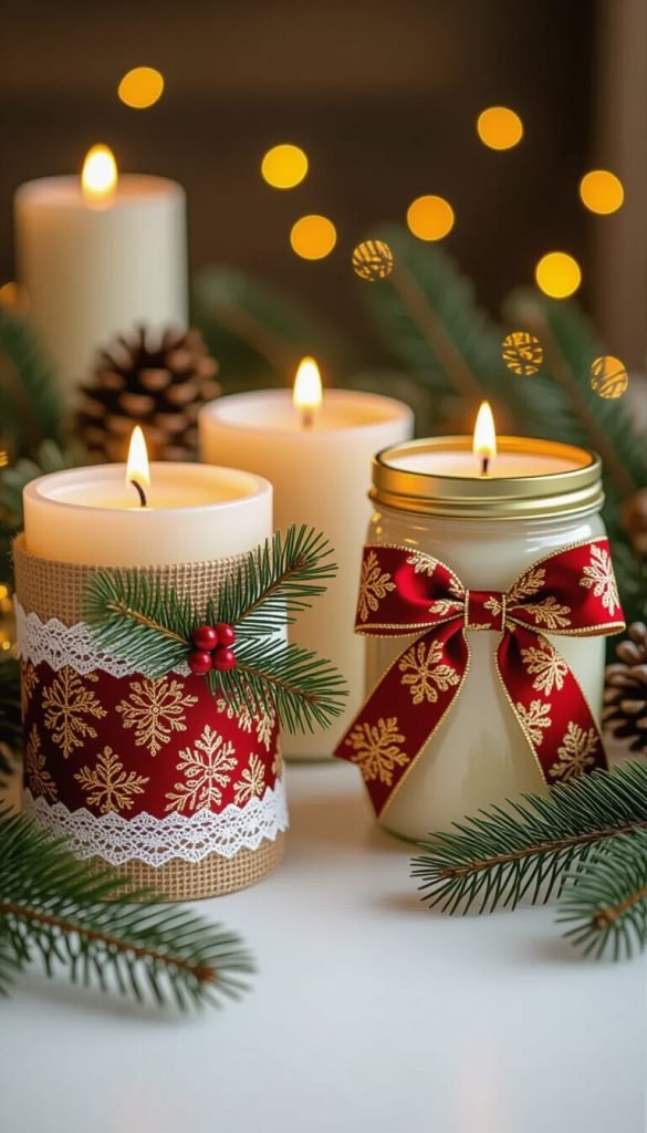 Simple Ways to Make Your Home Feel Cozy All December Long xmascandles (5)