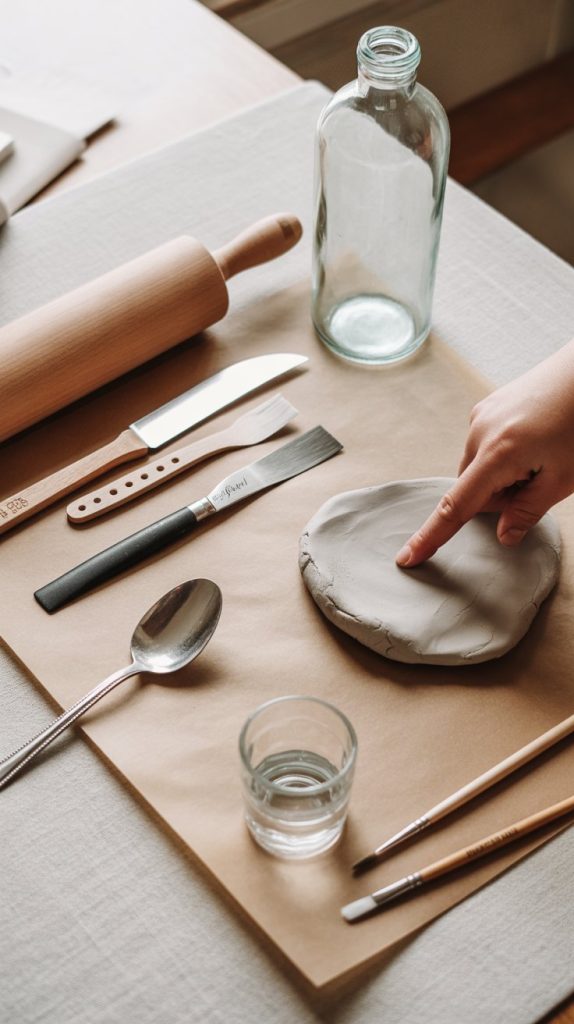 Beginner’s Guide to Air Dry Clay: The Key Steps to Making Your Creations Look Store-Bought air dry clay setup