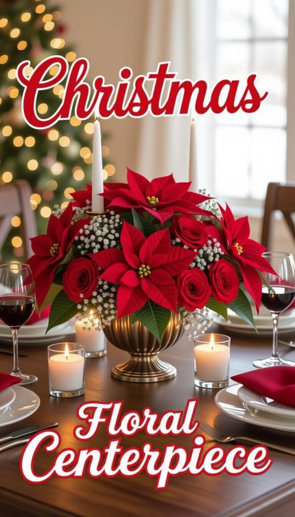 christmas floral centerpiece