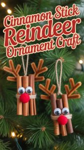 cinammon stick reindeer craft