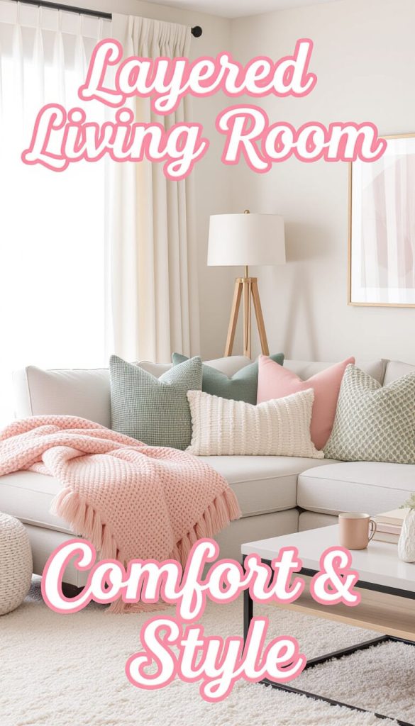 layered living room decor
