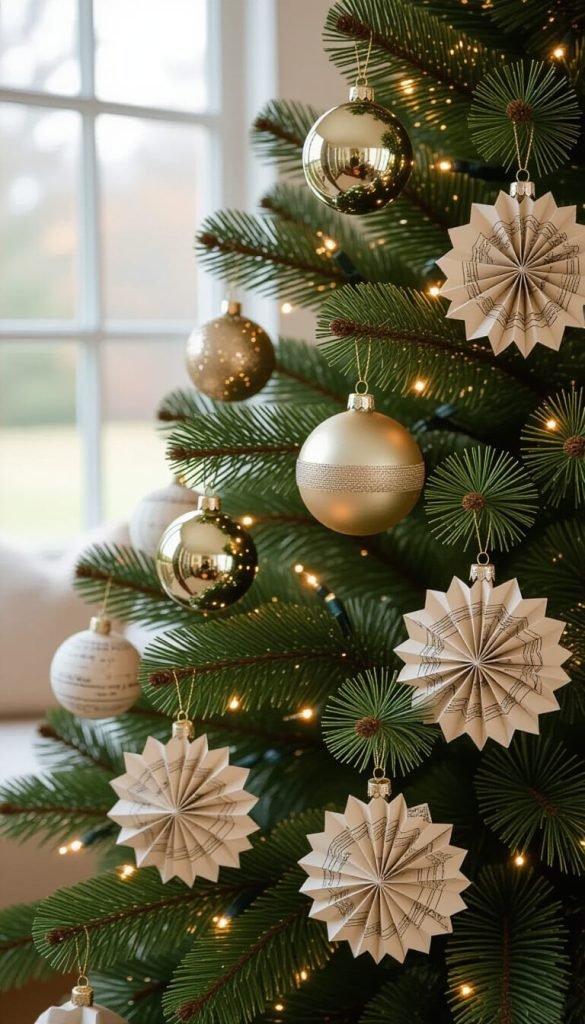 DIY Paper Ornament Ideas for a Beautiful Handmade Christmas Tree diy ornaments paper (6)