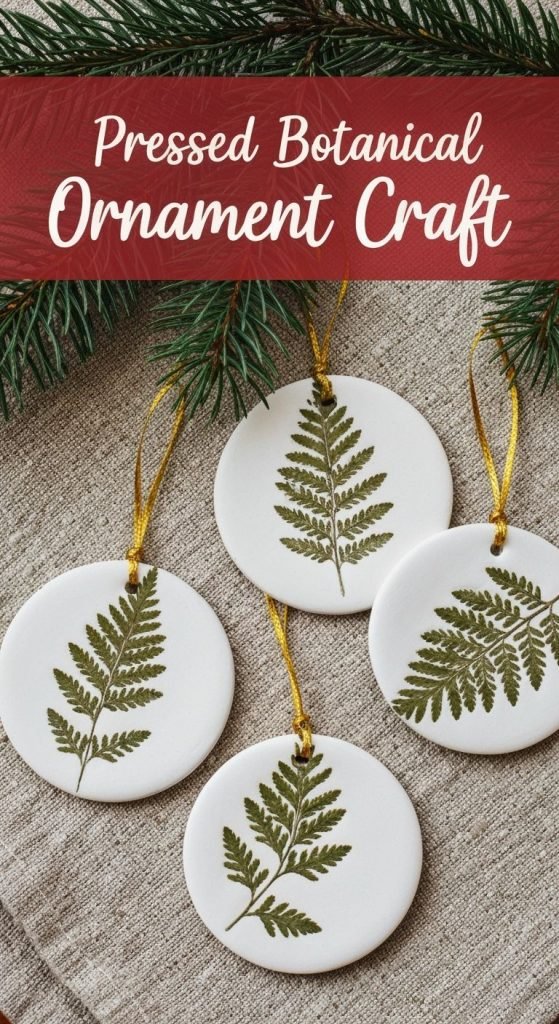 DIY Air Dry Clay Ornaments & Holiday Decor Ideas botanical ornaments